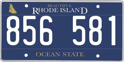 RI license plate 856581