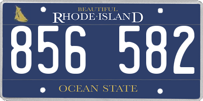 RI license plate 856582