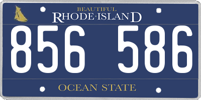 RI license plate 856586