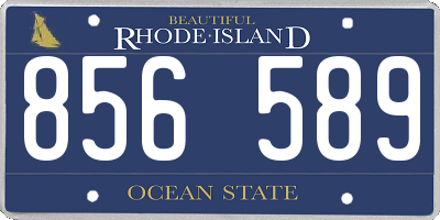 RI license plate 856589