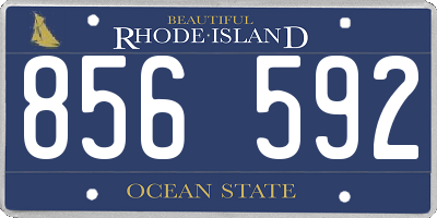 RI license plate 856592