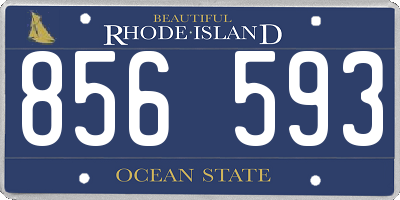 RI license plate 856593
