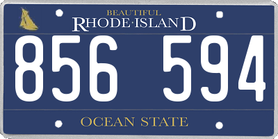 RI license plate 856594