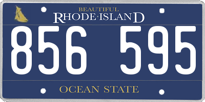RI license plate 856595