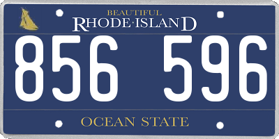 RI license plate 856596