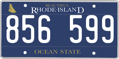 RI license plate 856599