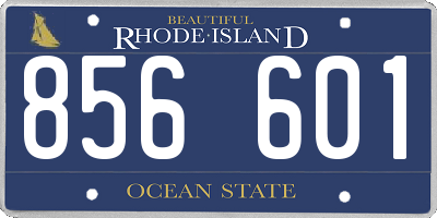 RI license plate 856601