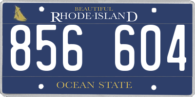 RI license plate 856604