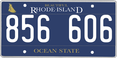 RI license plate 856606