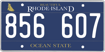 RI license plate 856607