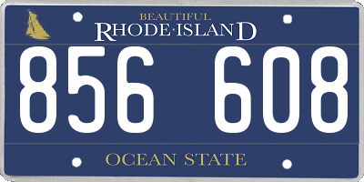 RI license plate 856608