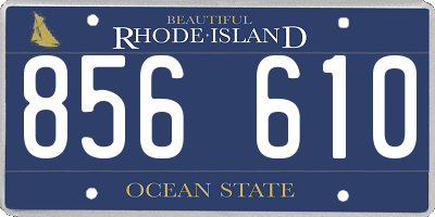 RI license plate 856610