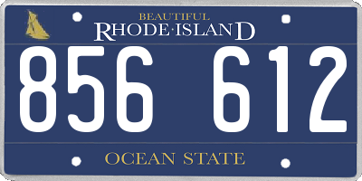 RI license plate 856612