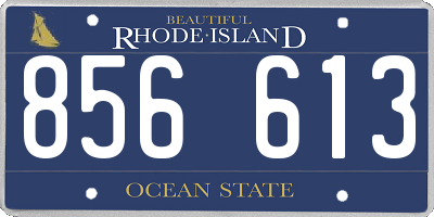 RI license plate 856613
