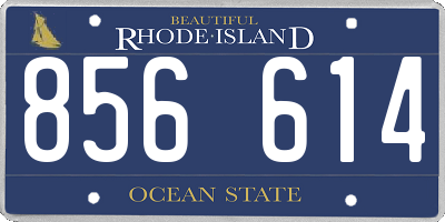 RI license plate 856614