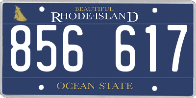RI license plate 856617