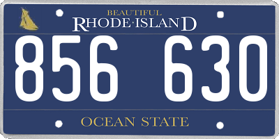 RI license plate 856630