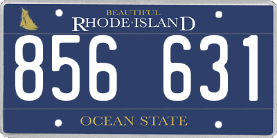 RI license plate 856631