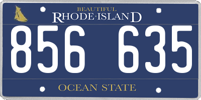 RI license plate 856635