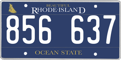 RI license plate 856637