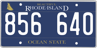 RI license plate 856640