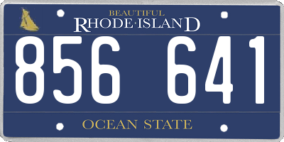 RI license plate 856641