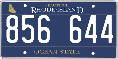RI license plate 856644