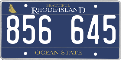 RI license plate 856645