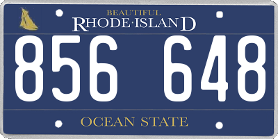 RI license plate 856648