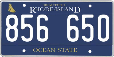RI license plate 856650