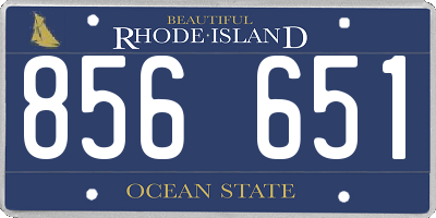 RI license plate 856651