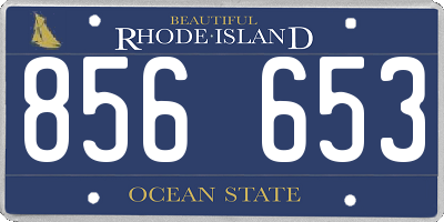 RI license plate 856653