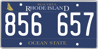 RI license plate 856657