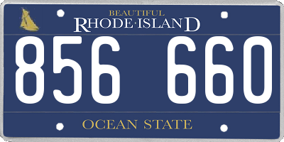 RI license plate 856660