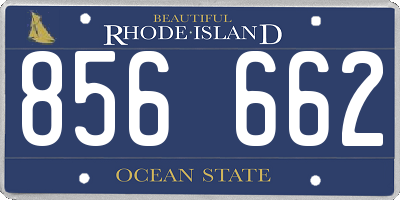 RI license plate 856662