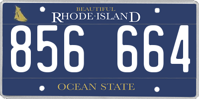 RI license plate 856664