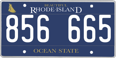 RI license plate 856665