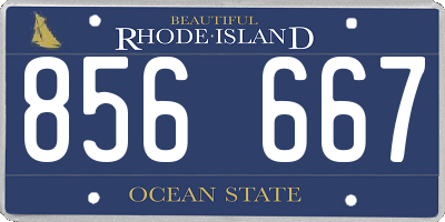 RI license plate 856667