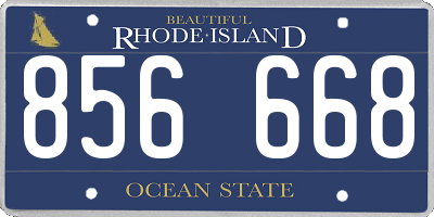 RI license plate 856668