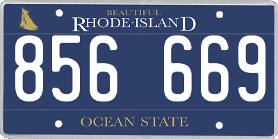 RI license plate 856669