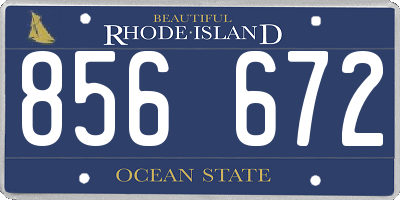 RI license plate 856672
