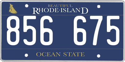 RI license plate 856675