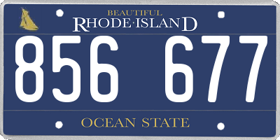 RI license plate 856677