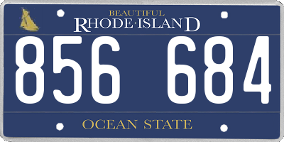RI license plate 856684