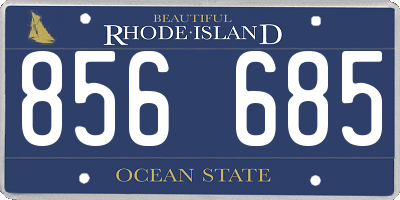 RI license plate 856685