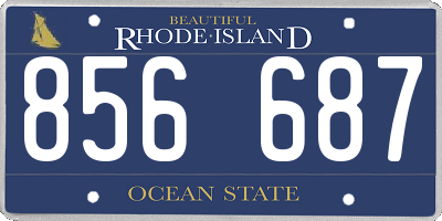 RI license plate 856687