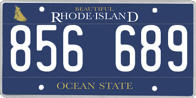 RI license plate 856689