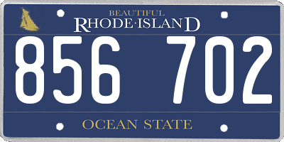 RI license plate 856702