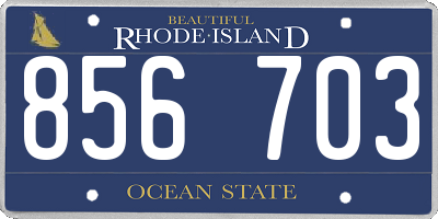 RI license plate 856703