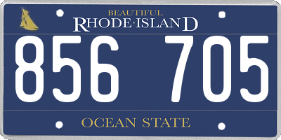 RI license plate 856705